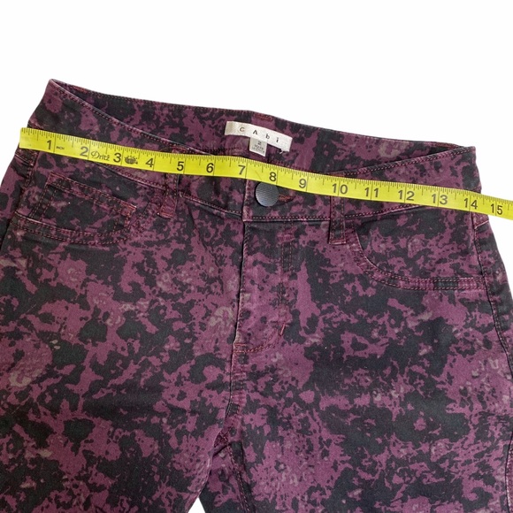 Cabi Twilight Purple Camo Skinny Jeans #159 Pants - Picture 9 of 11